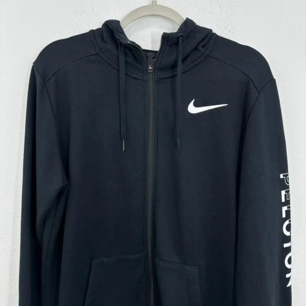 Nike Dri-FIT Peloton Full Zip Hoodie Jacket Black Medium‎ Workout Athleisure